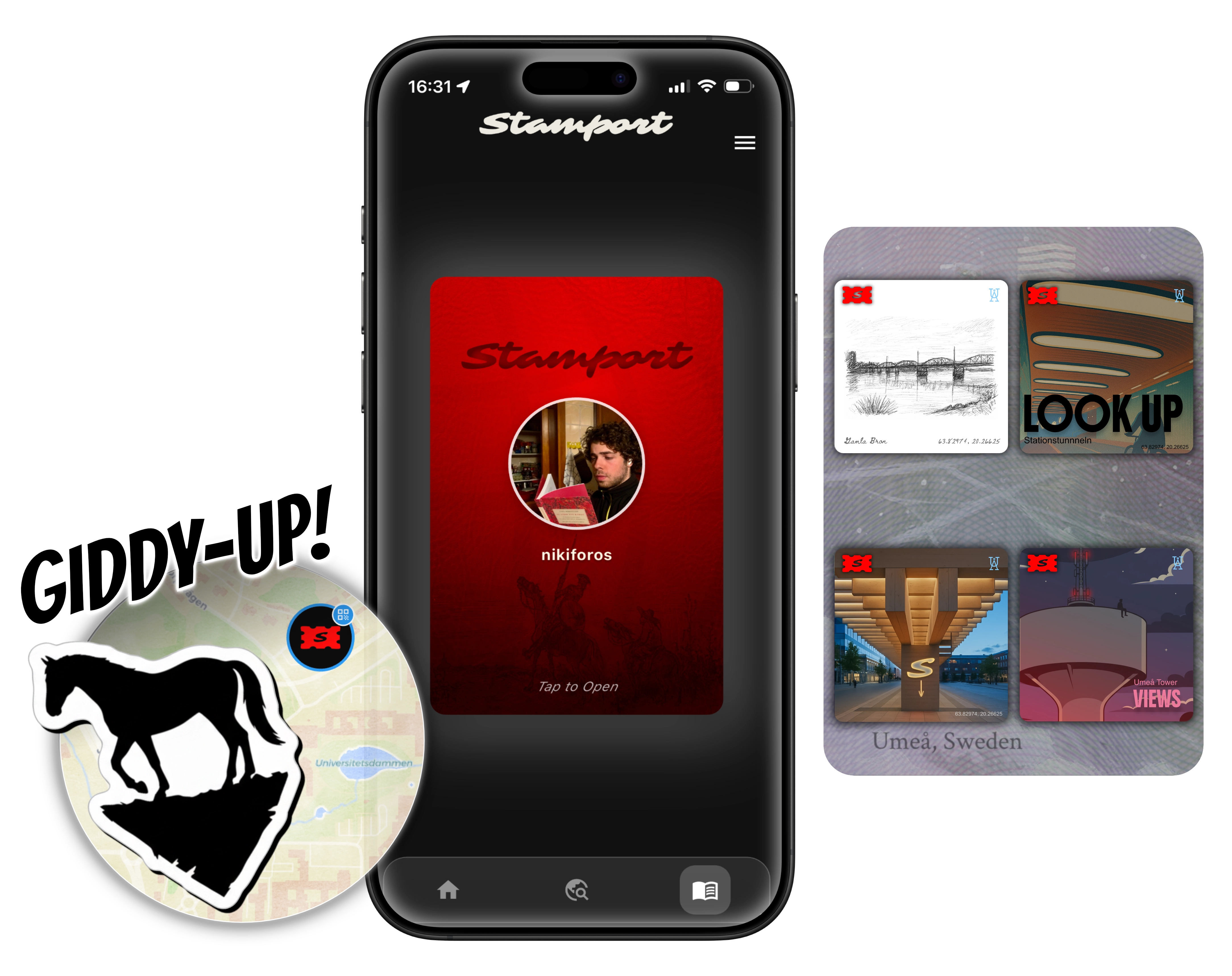 Stamport app showcase - digital passport and stamp collection
